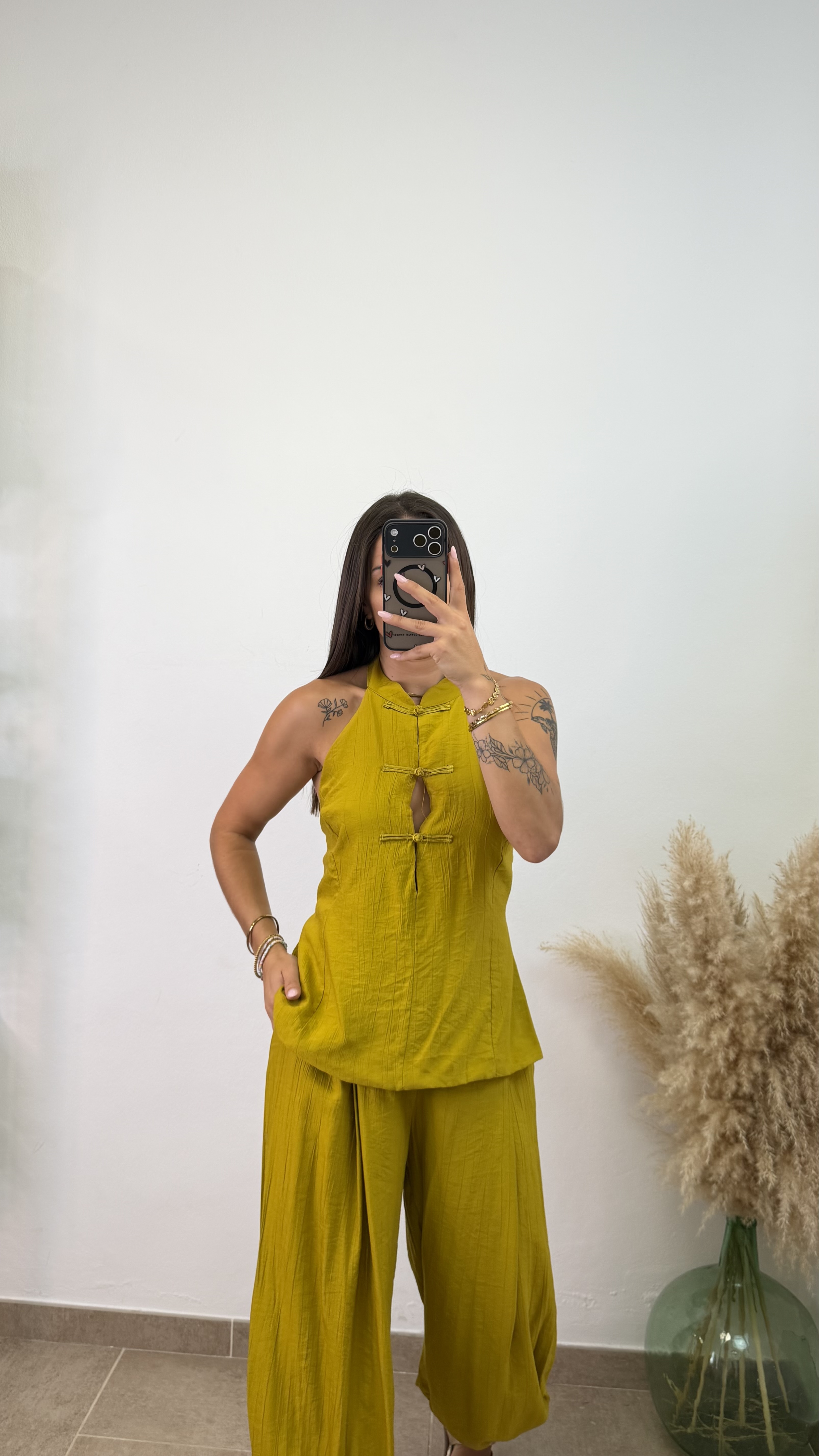 Conjunto dos piezas detalle camiseta - Mostaza - Imagen 3