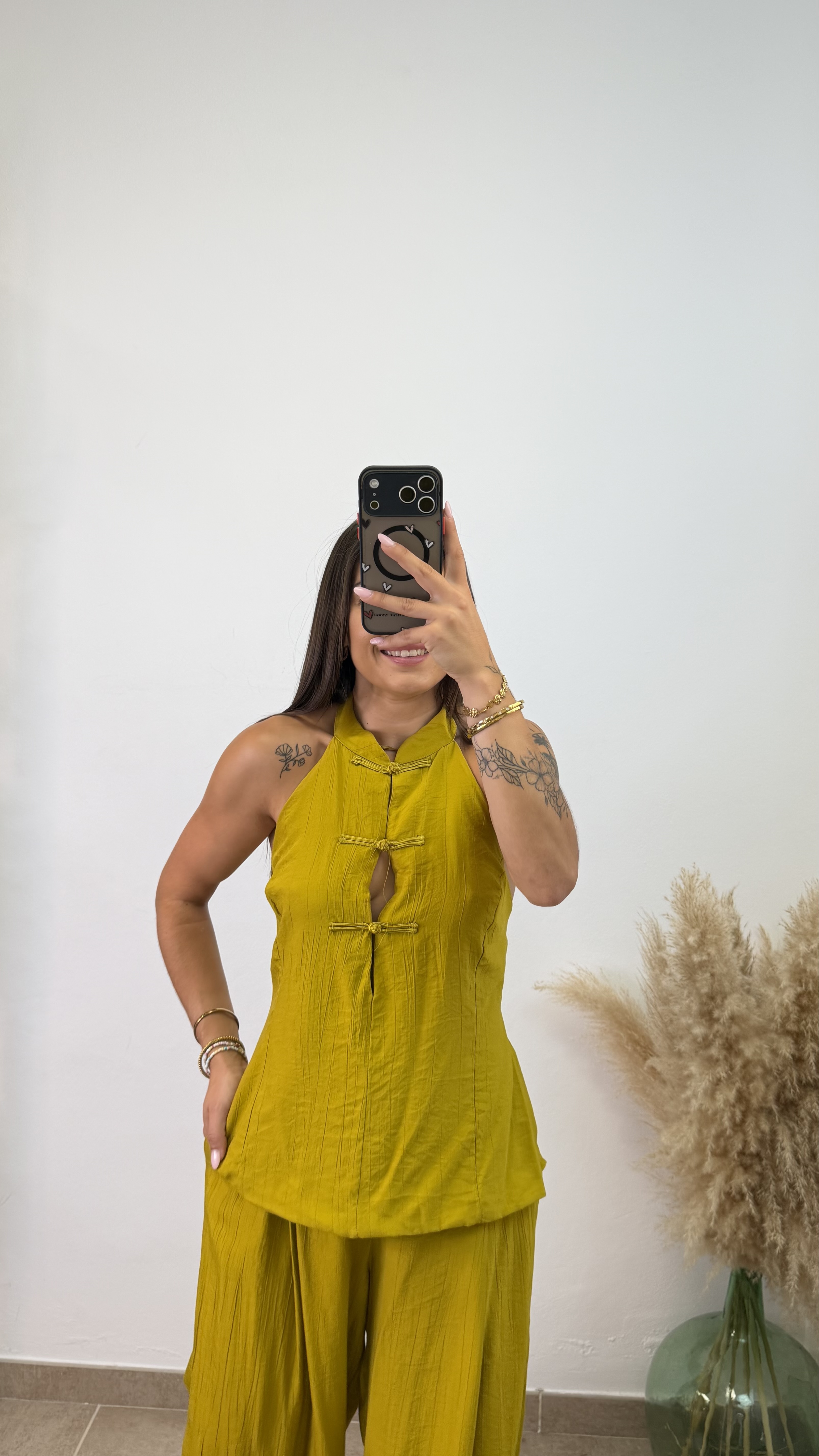 Conjunto dos piezas detalle camiseta - Mostaza - Imagen 2