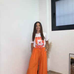 Alternative view of Camiseta estampada cangrejo- Rosa-Naranja