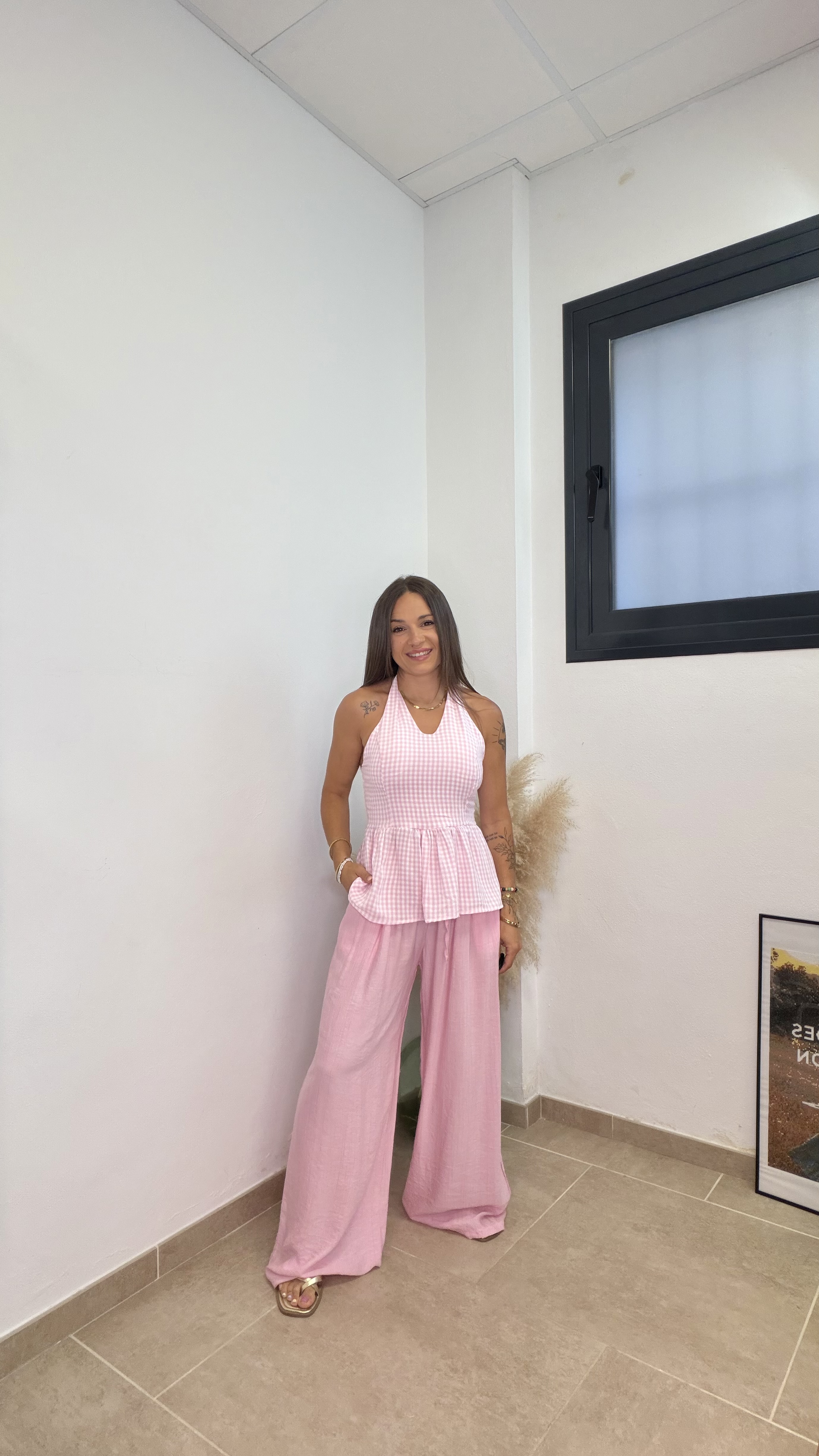 Pantalón recto - Rosa - Imagen 2