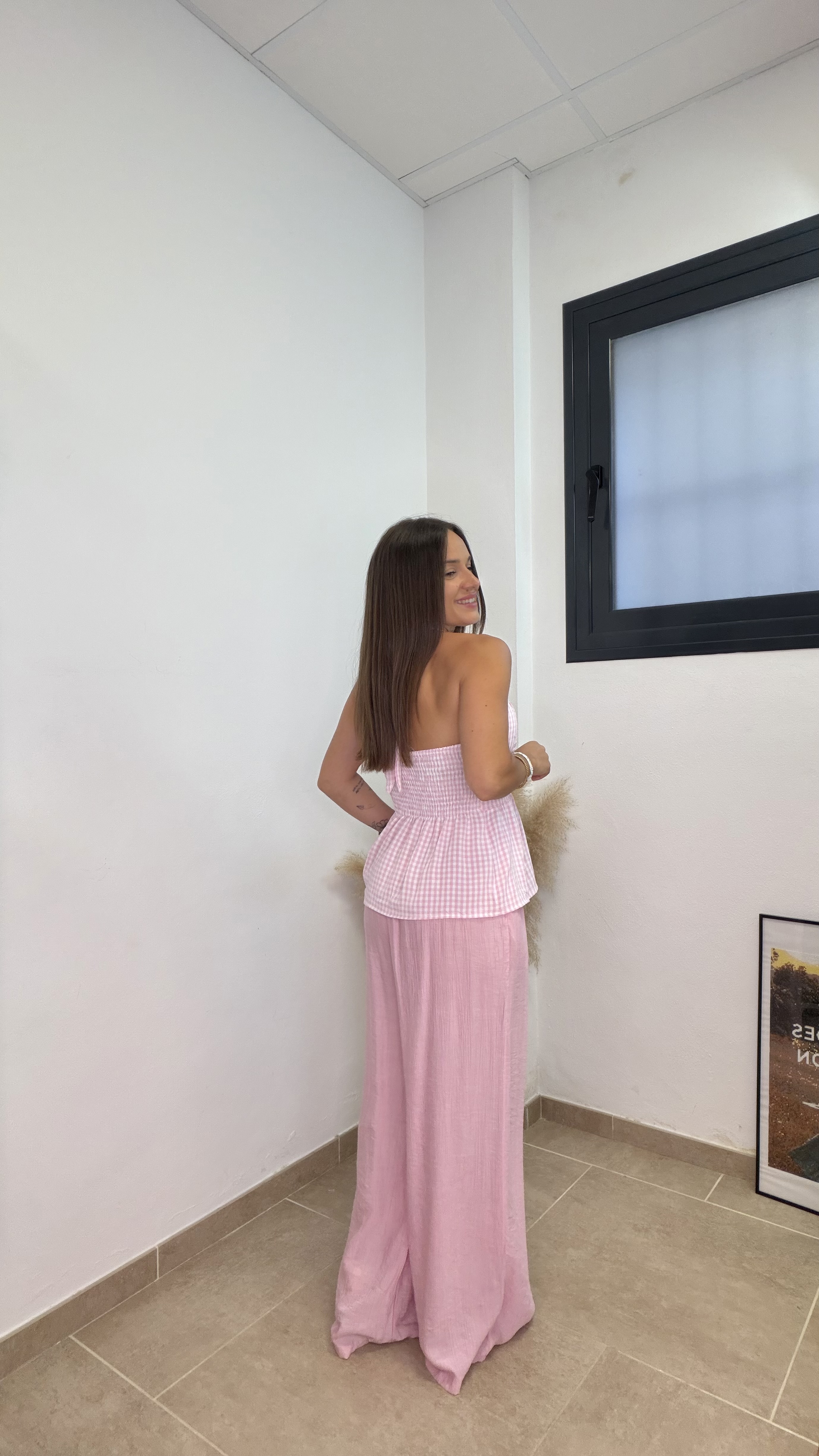 Pantalón recto - Rosa - Imagen 3