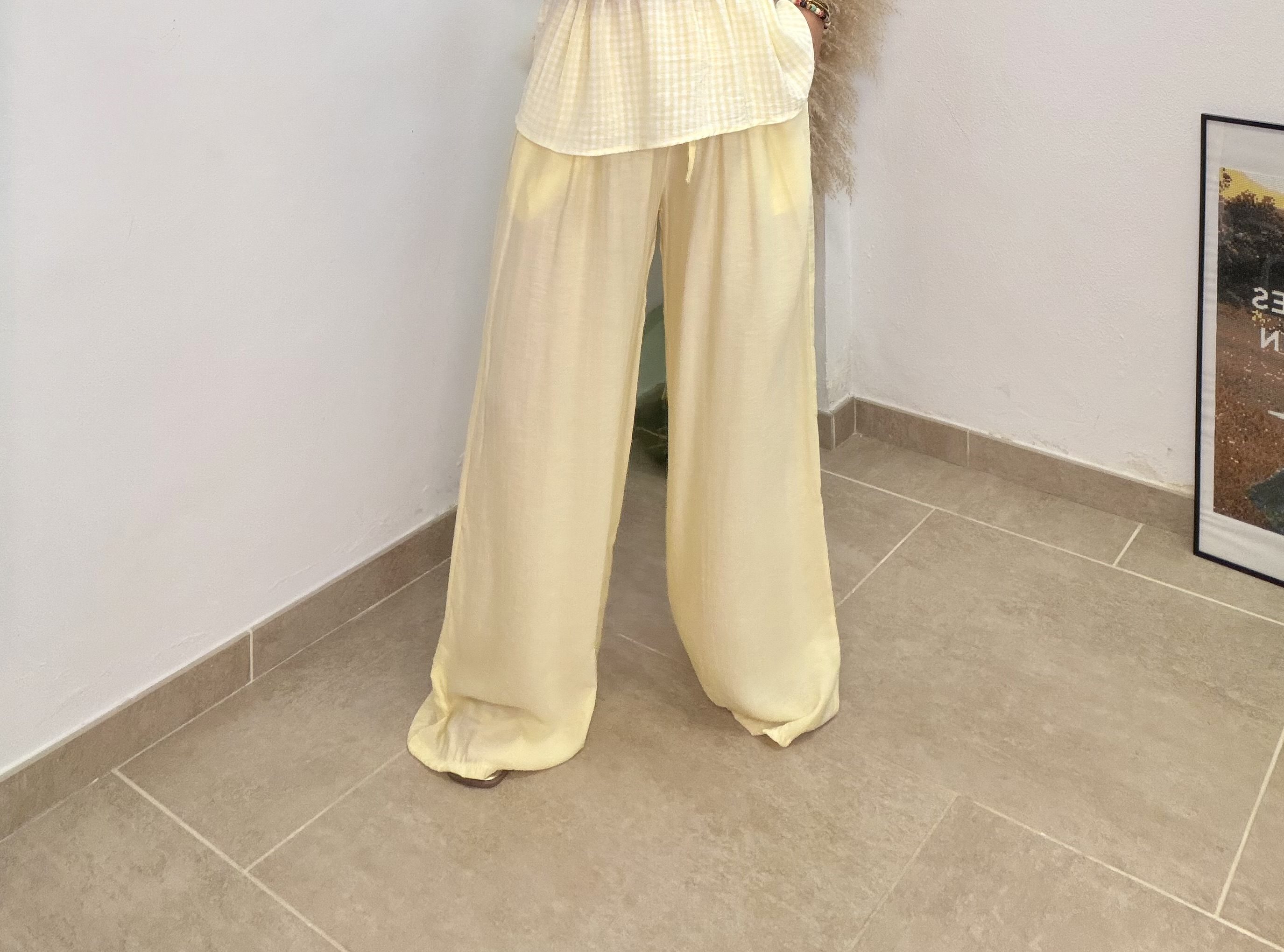 Pantalón recto - Amarillo