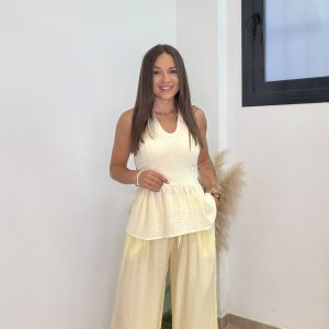 Pantalón recto - Amarillo