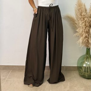Pantalón recto - chocolate