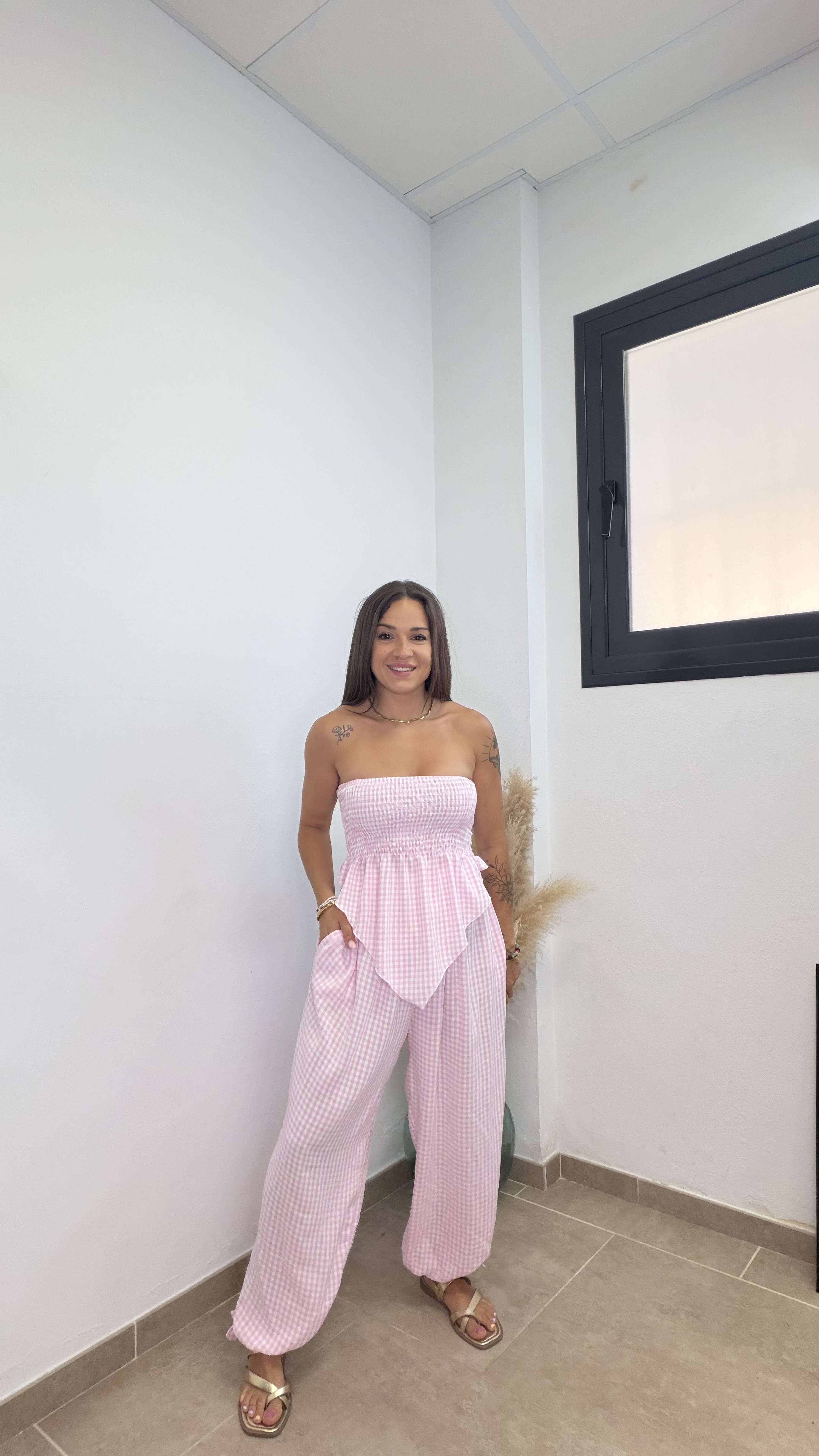 Top vichy pico - Rosa - Imagen 2