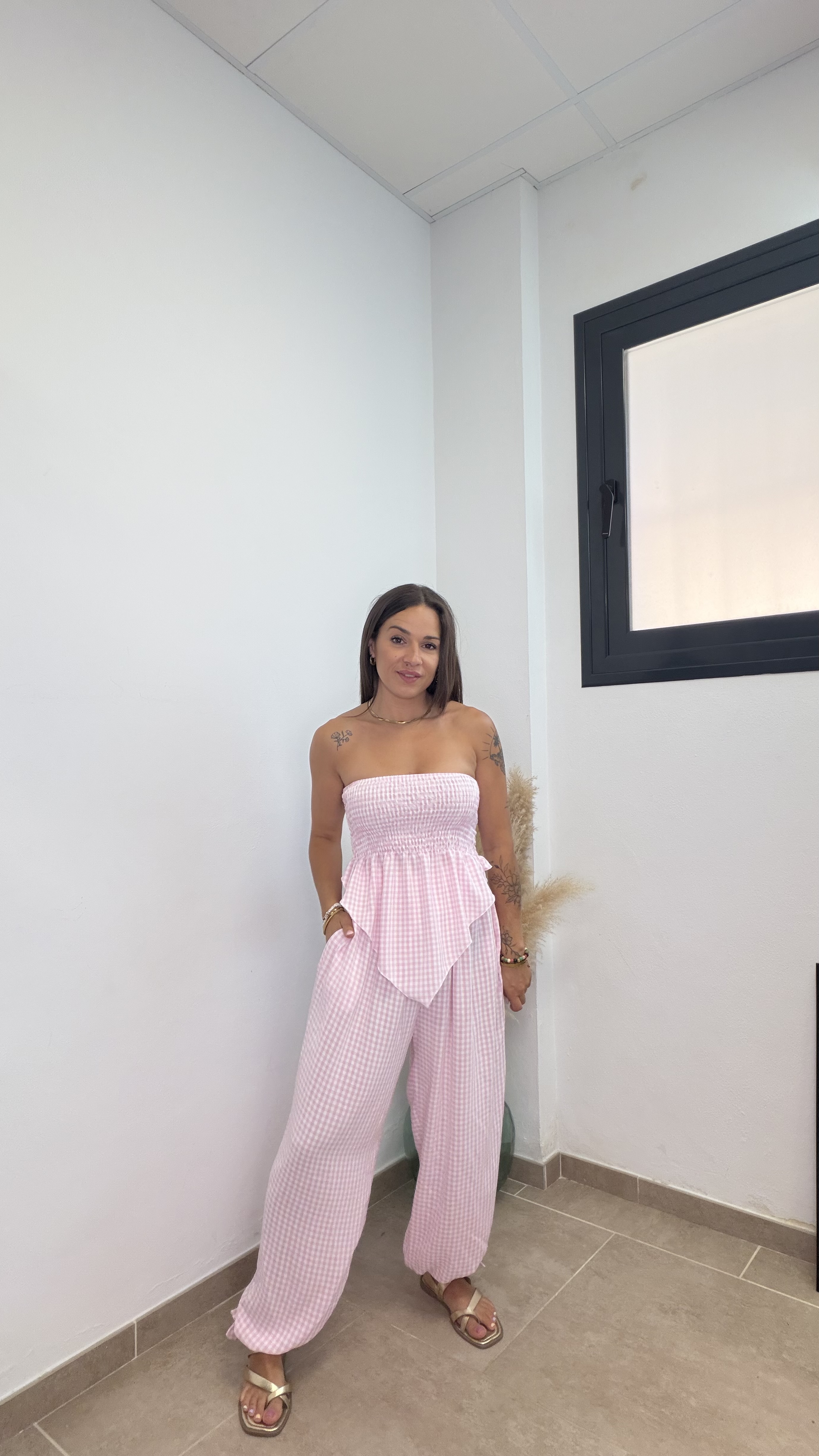 Top vichy pico - Rosa - Imagen 3