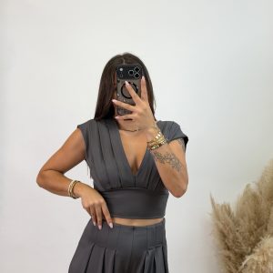 Alternative view of Conjunto licra dos piezas puño - Gris