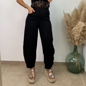 Pantalón balón viscosa - Negro