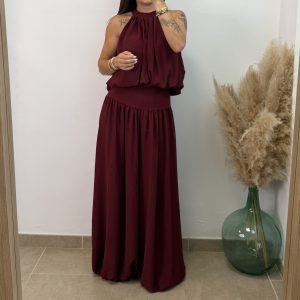 Conjunto dos piezas globo- Burdeos