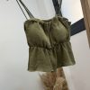 Top fruncido viscosa - Verde militar