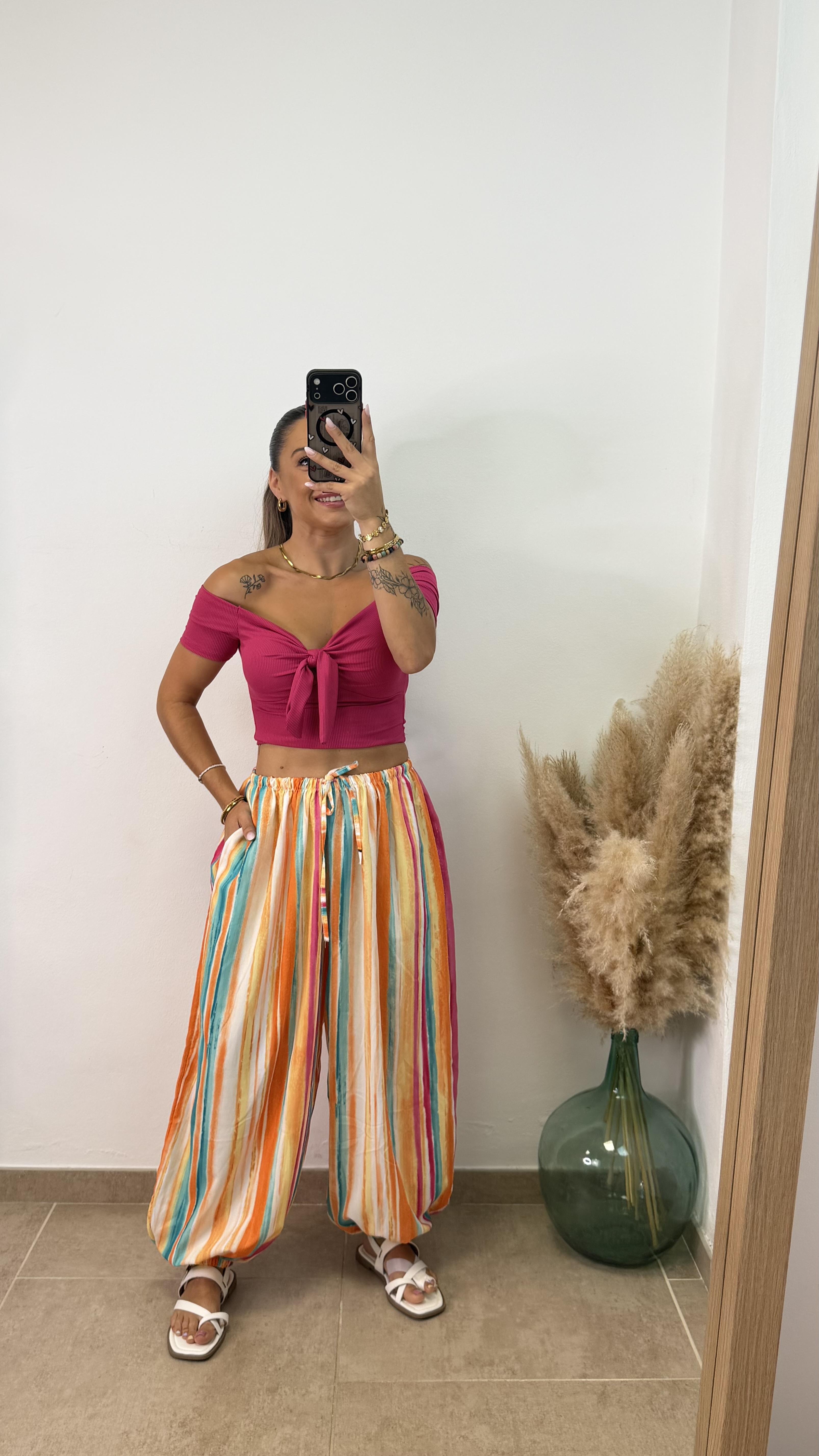 Pantalón puño rayas I Naranja - Imagen 3
