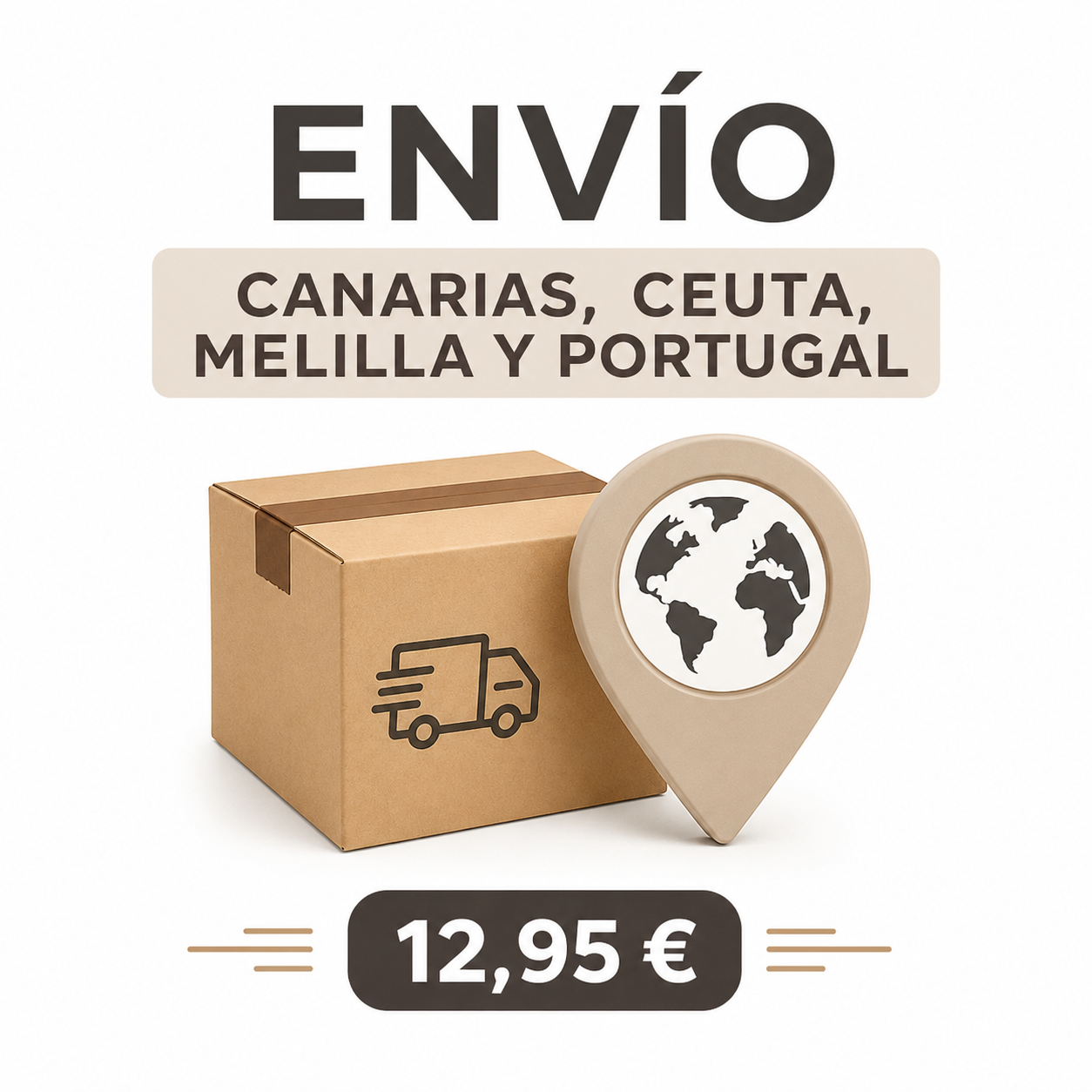 Envío Canarias, Ceuta, Melilla y Portugal — 12,95 €