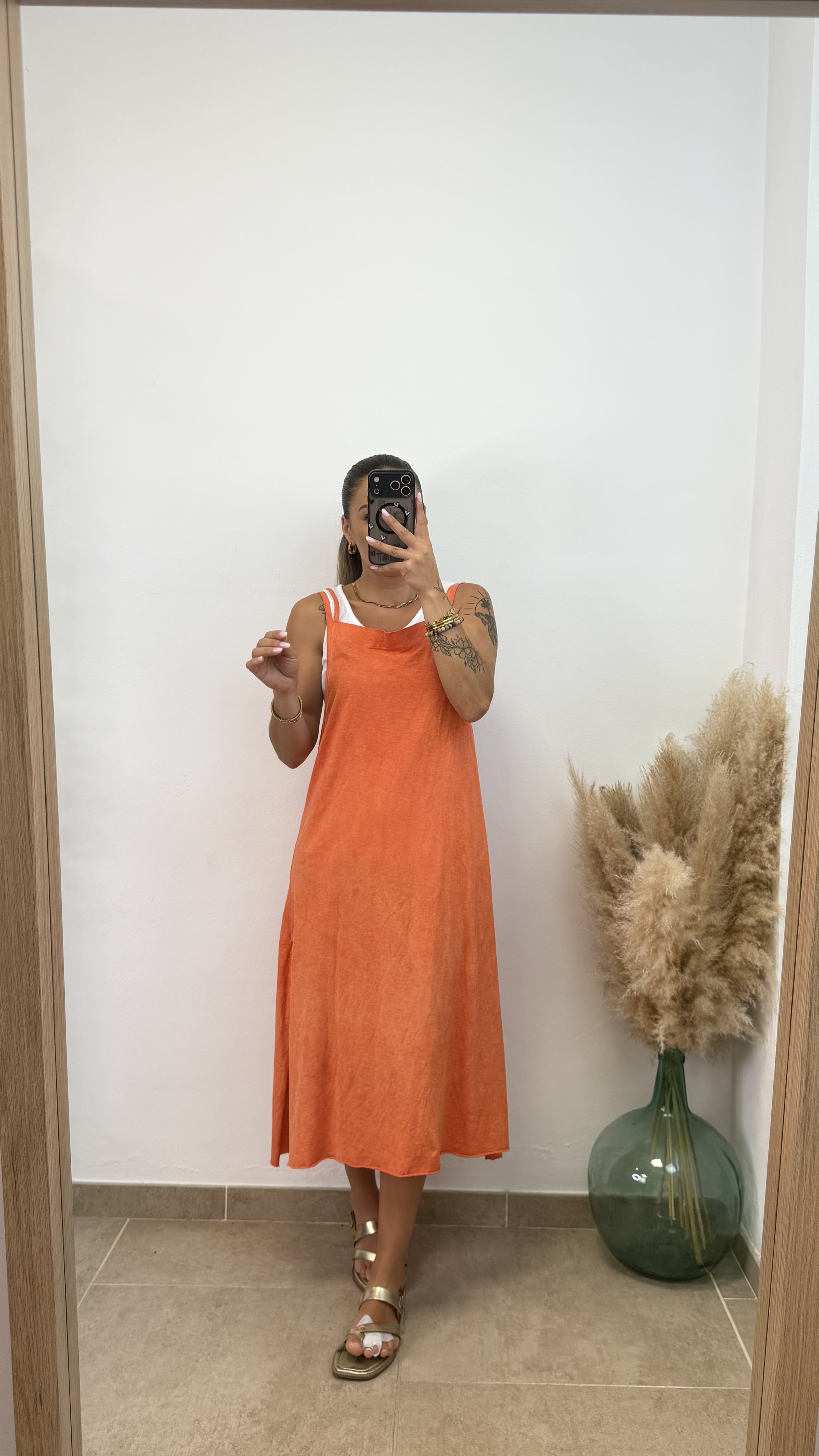 Vestido tirante dos piezas I Naranja