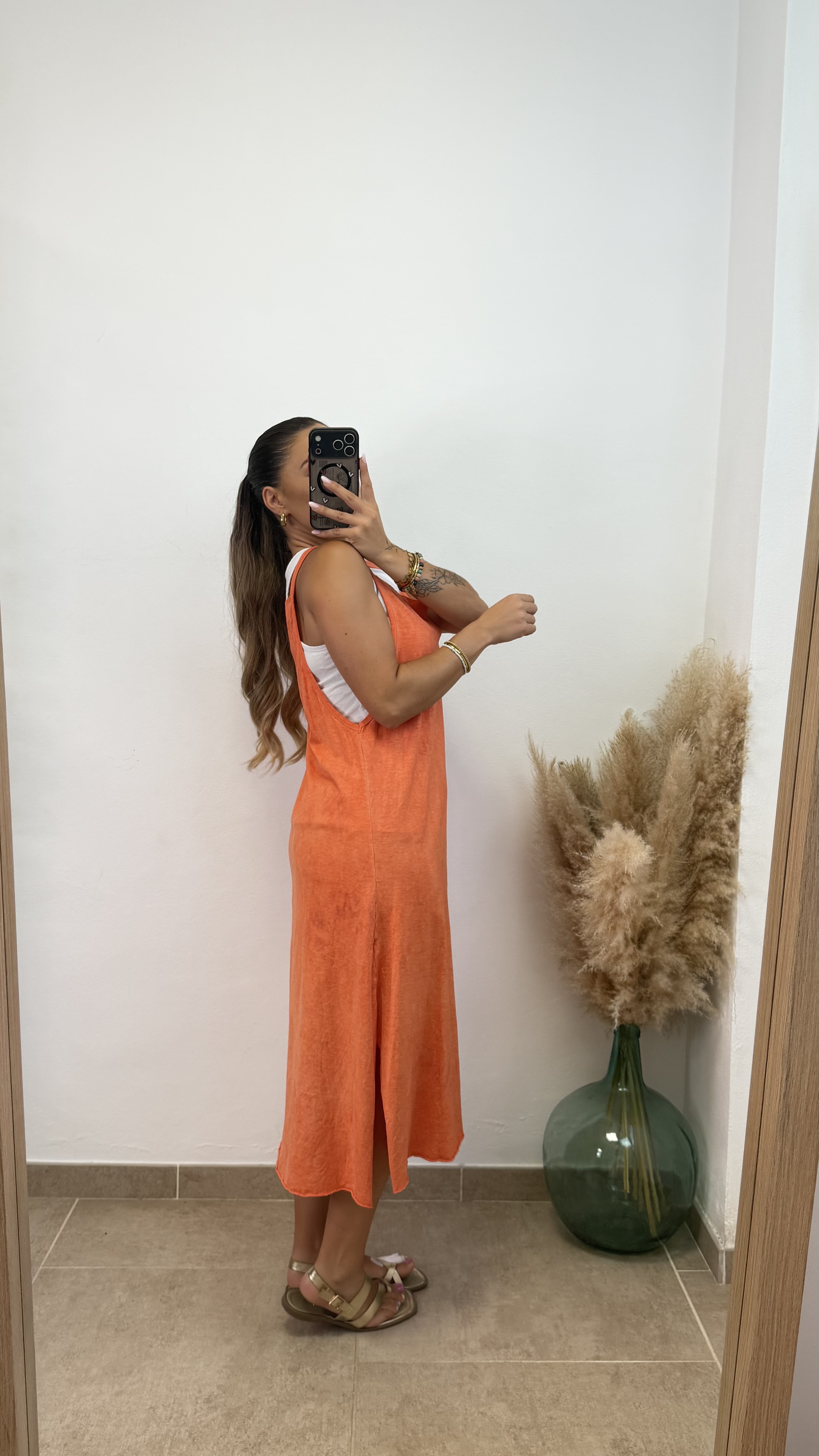 Vestido tirante dos piezas I Naranja - Imagen 2