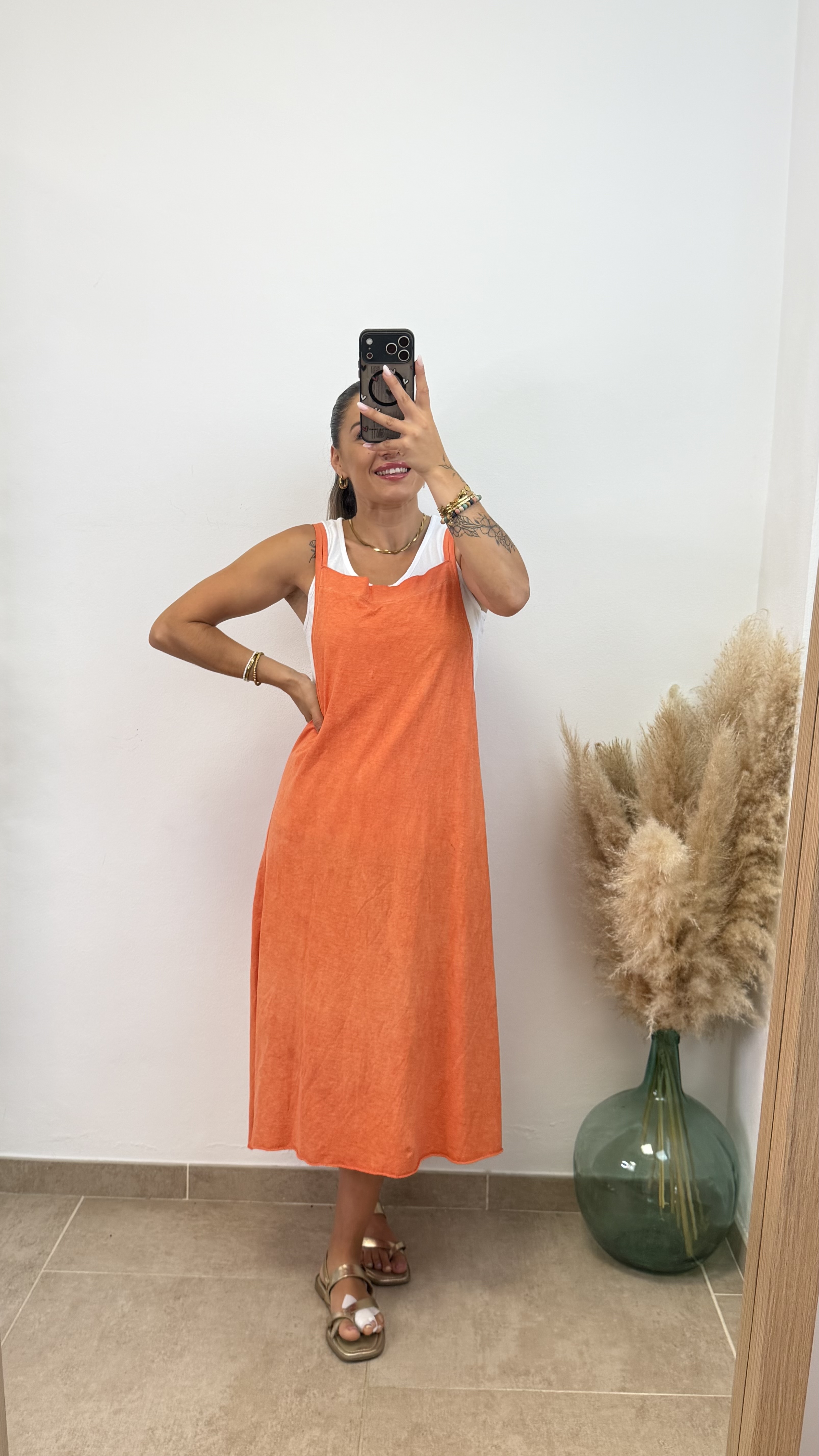 Vestido tirante dos piezas I Naranja - Imagen 3