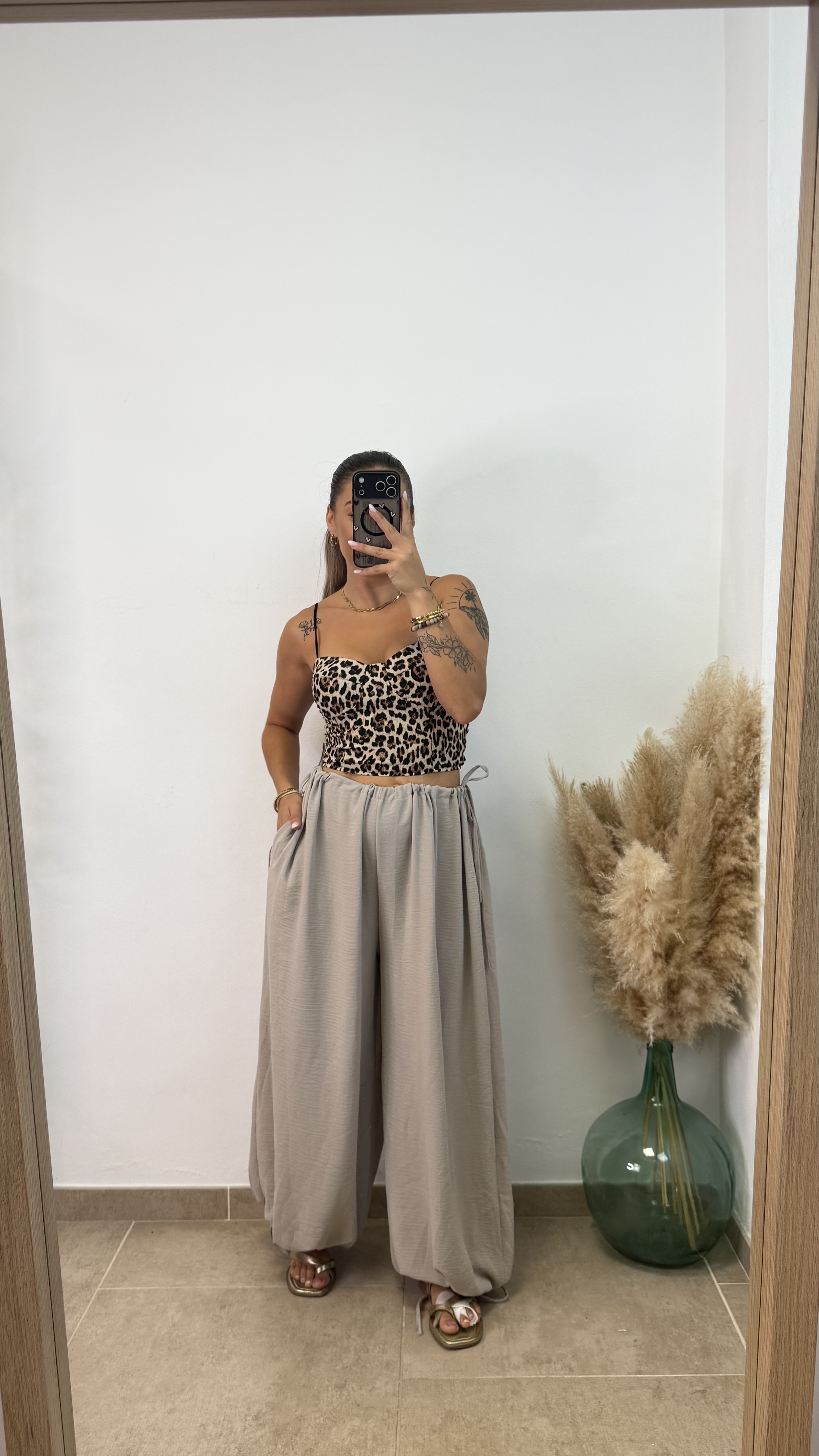 Pantalón Nudo Fruncido I Taupe - Imagen 2
