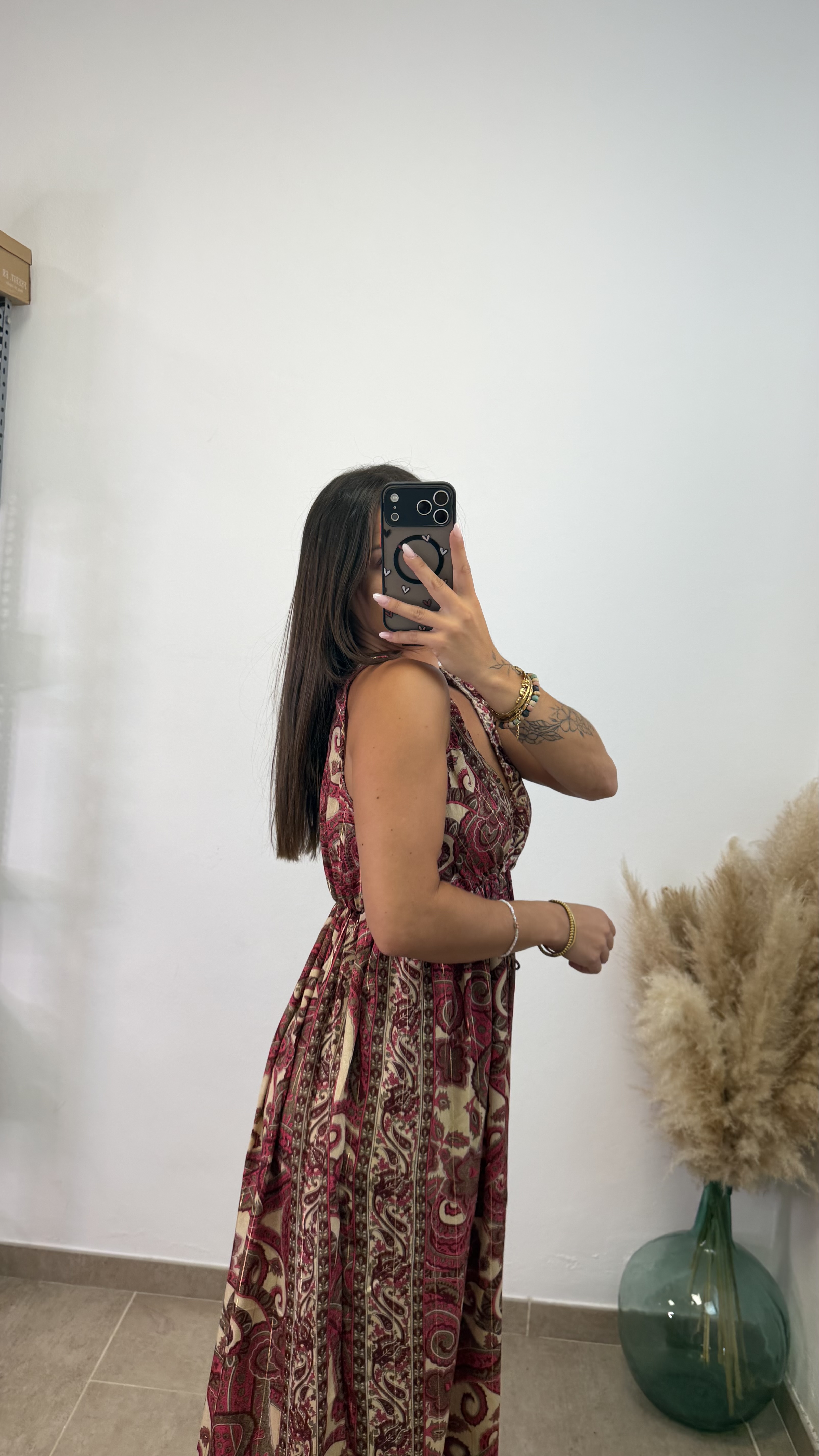 Vestido étnico low cost - Burdeos - Imagen 4