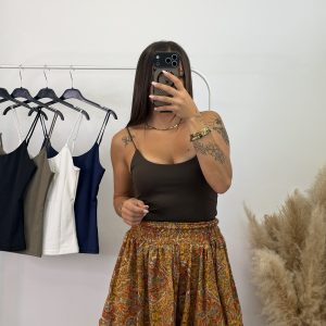Camiseta tirante fino licra