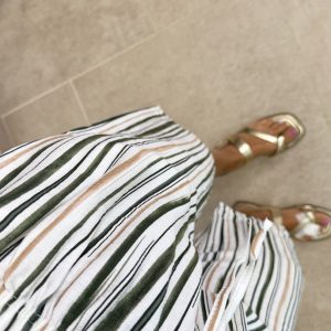 Alternative view of Pantalón raya midi - Negro