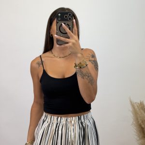 Top cola de ratón - Negro