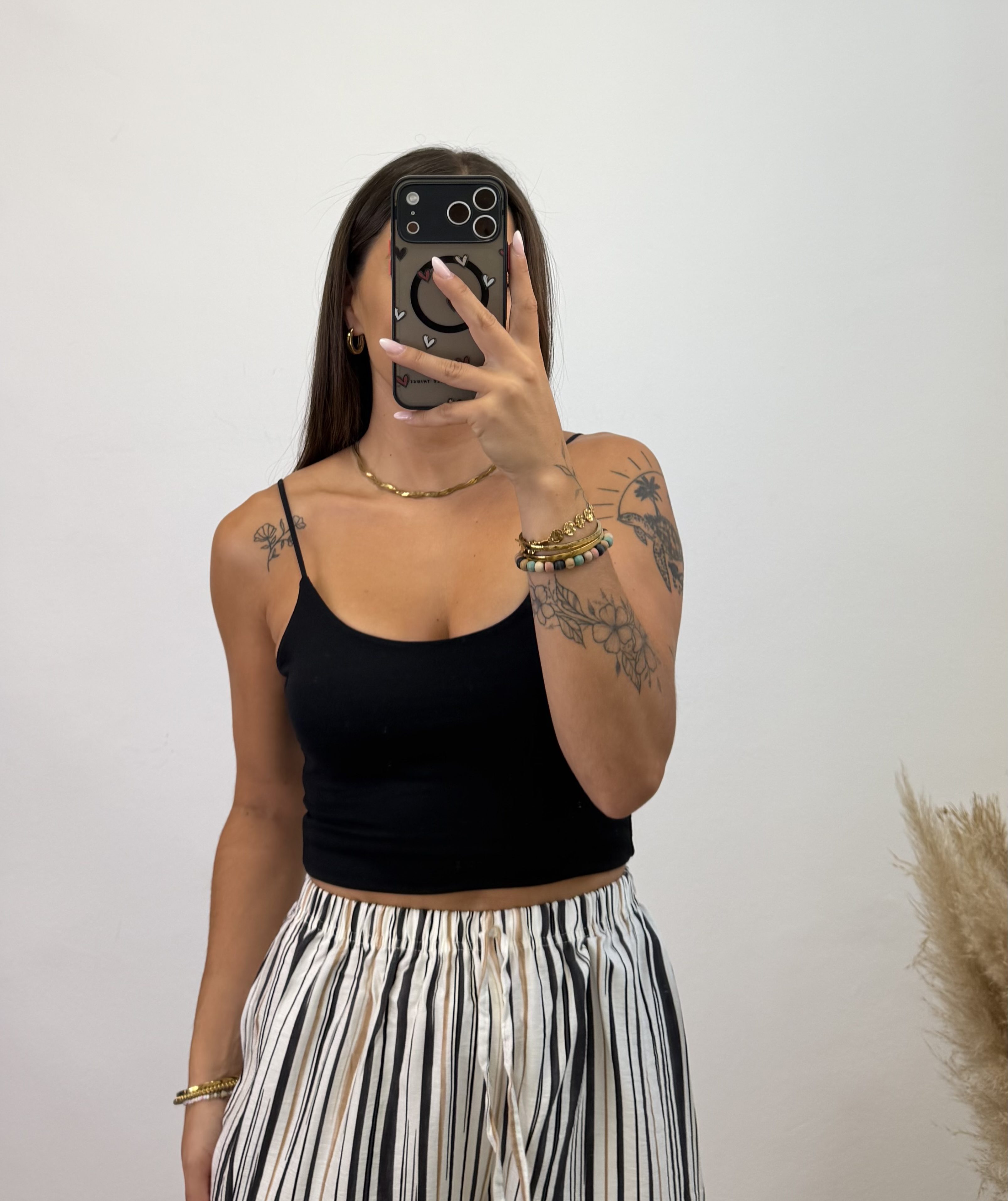 Top cola de ratón - Negro