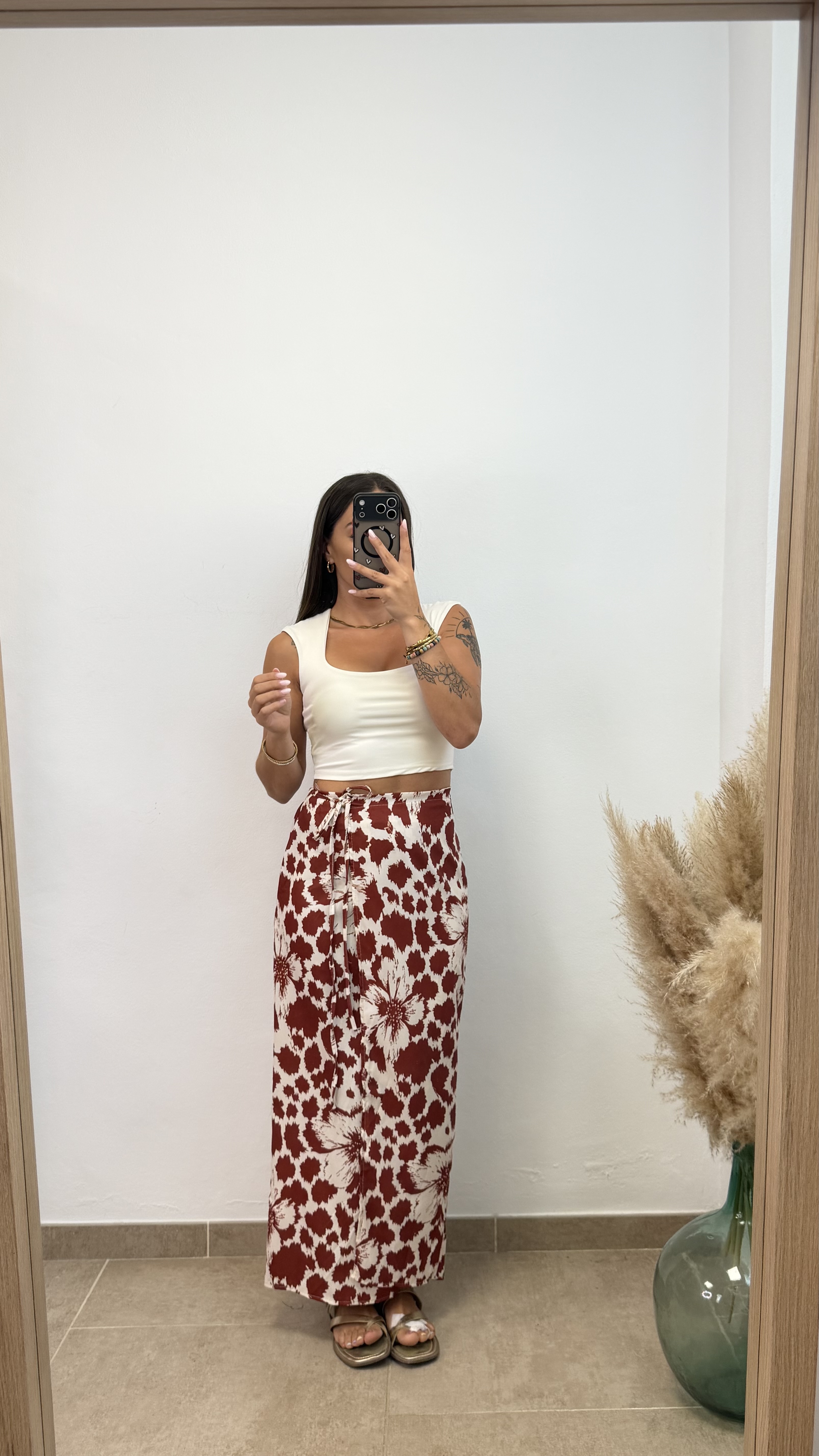 Falda estampada - Teja - Imagen 2