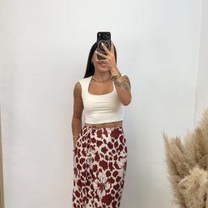 Falda estampada - Teja - Imagen 3