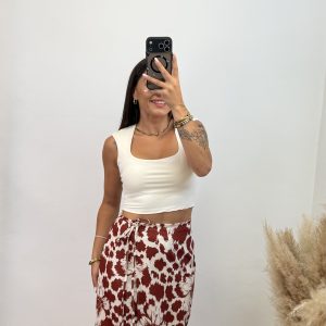 Falda estampada - Teja - Imagen 4