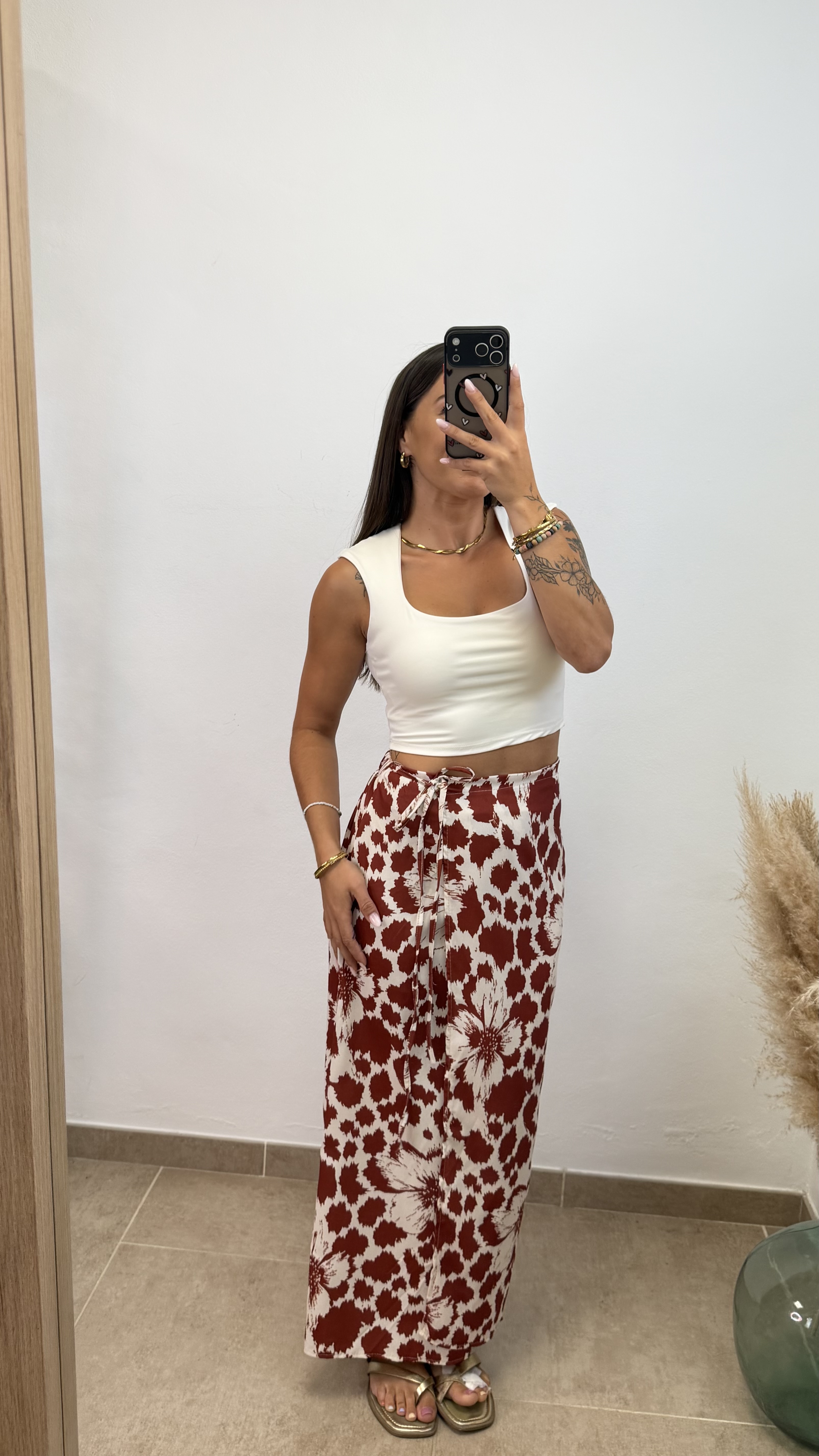 Falda estampada - Teja - Imagen 5