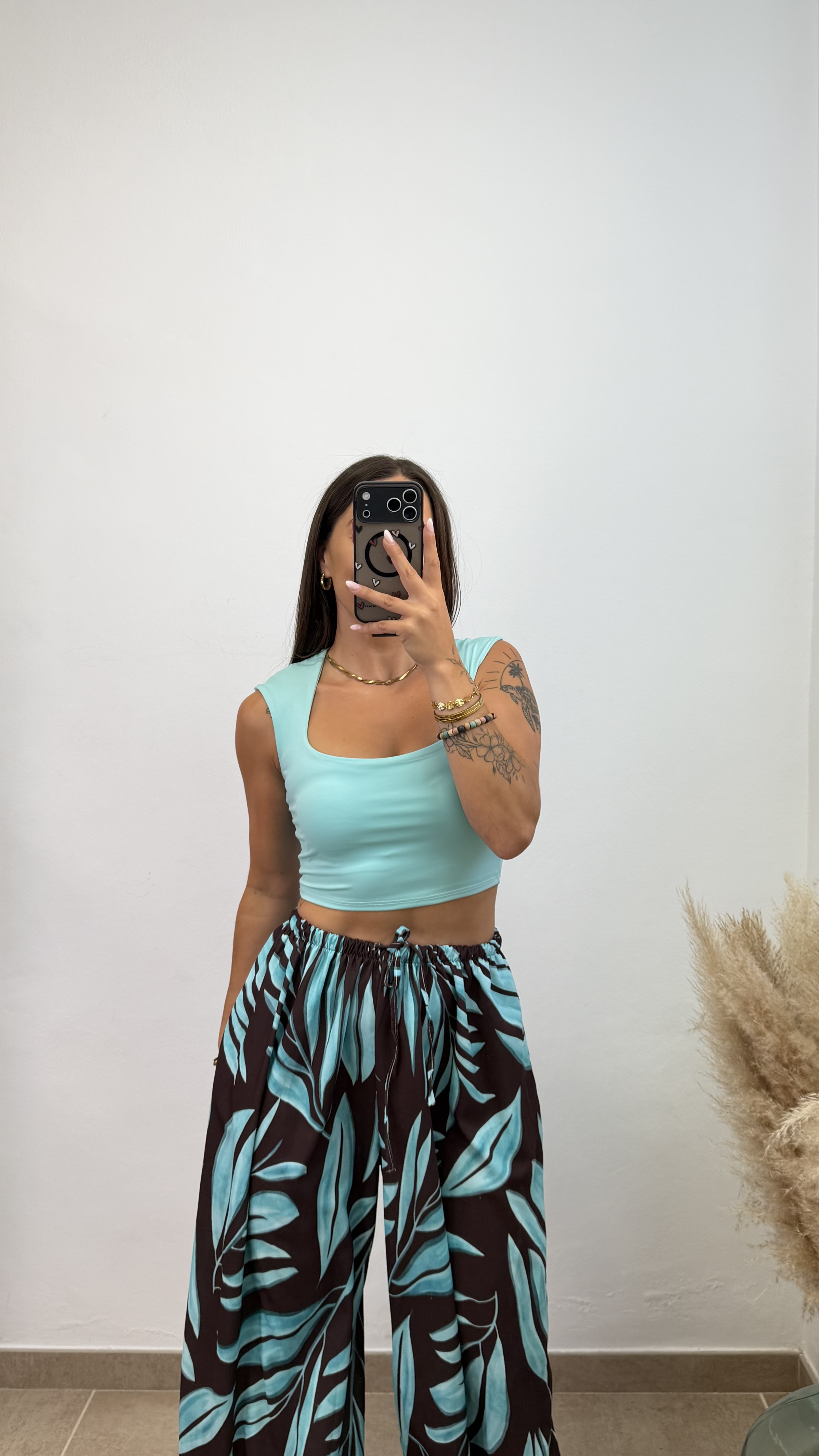 Top licra escote cuadrado - Verde agua