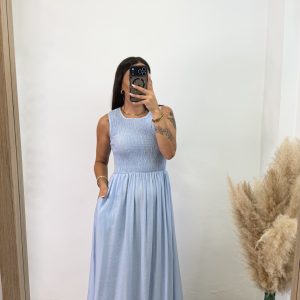 Alternative view of Vestido Zaireli - Celeste