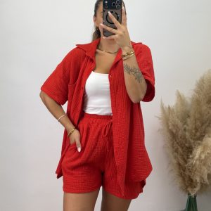 Conjunto Queen I Rojo