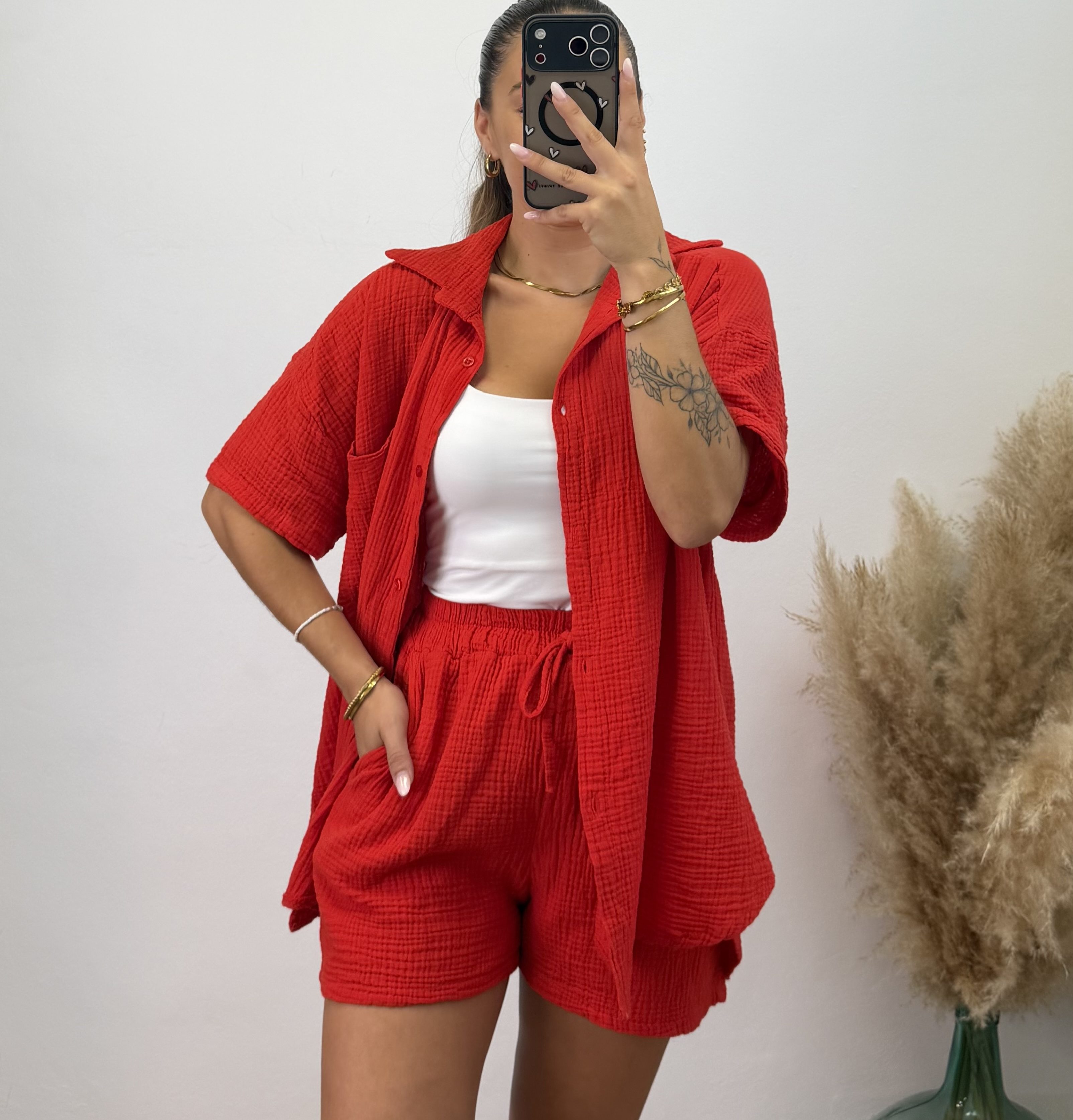 Conjunto Queen I Rojo
