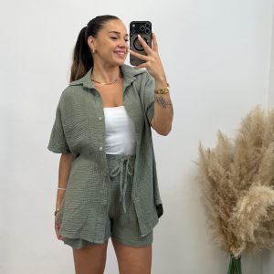 Conjunto Queen I Verde militar