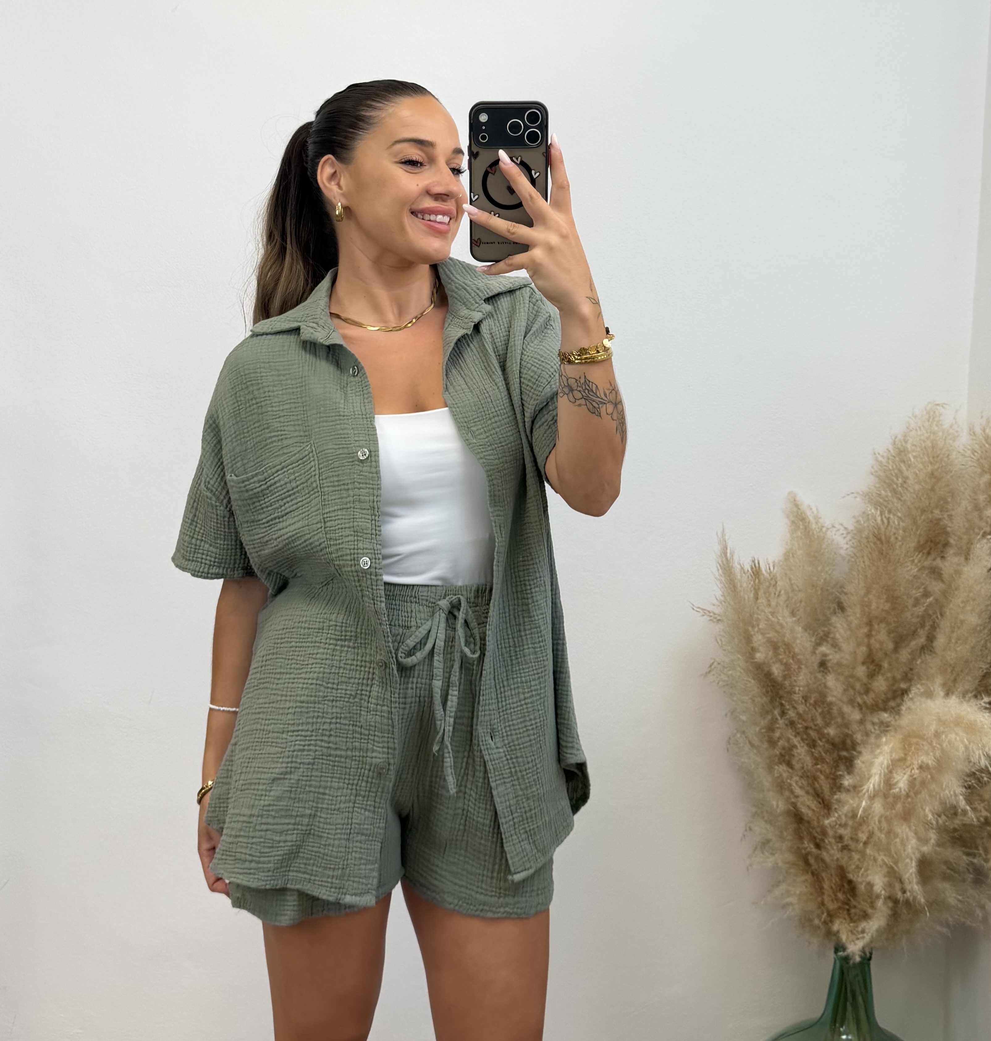 Conjunto Queen I Verde militar