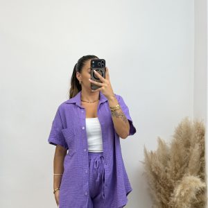 Alternative view of Conjunto Queen I Morado