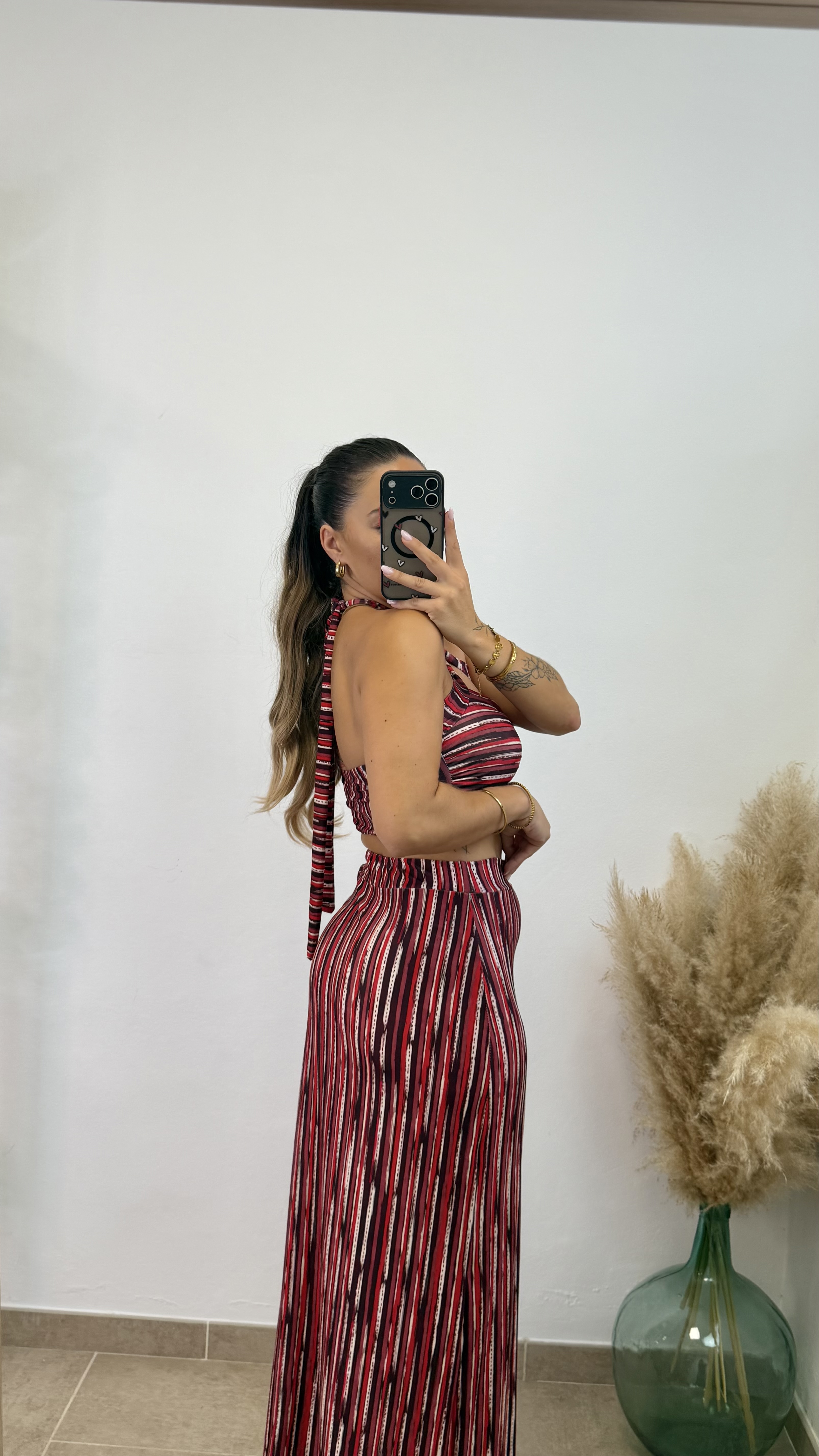 Conjunto licra rayas I Burdeos - Imagen 4