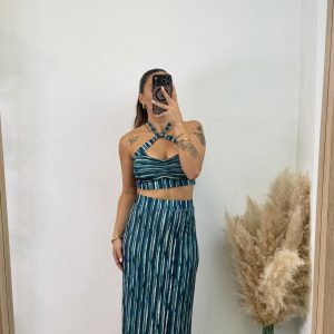 Alternative view of Conjunto licra rayas I Azul