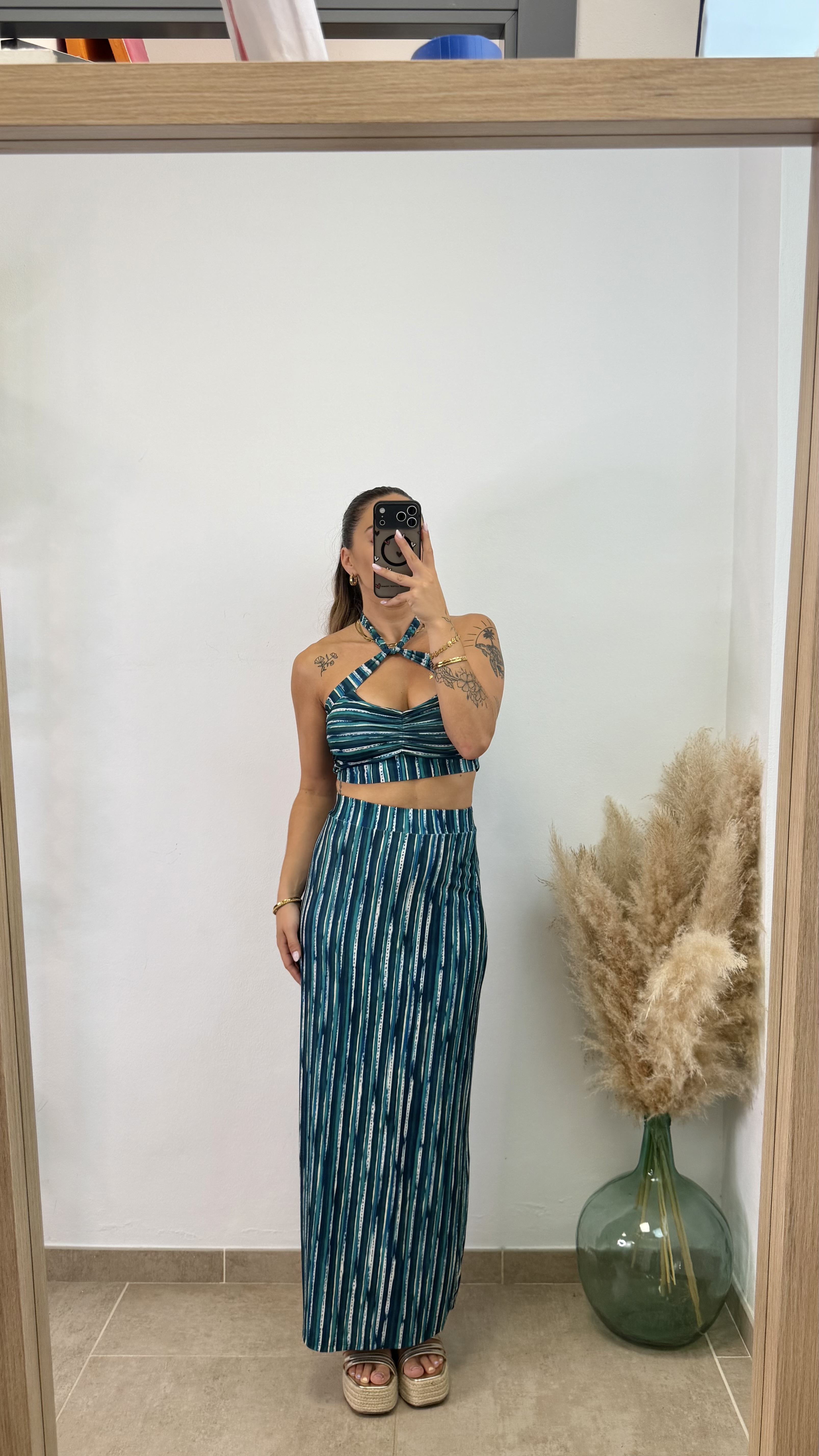 Conjunto licra rayas I Azul - Imagen 2