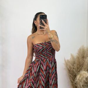 Alternative view of Vestido palabra de honor zigzag