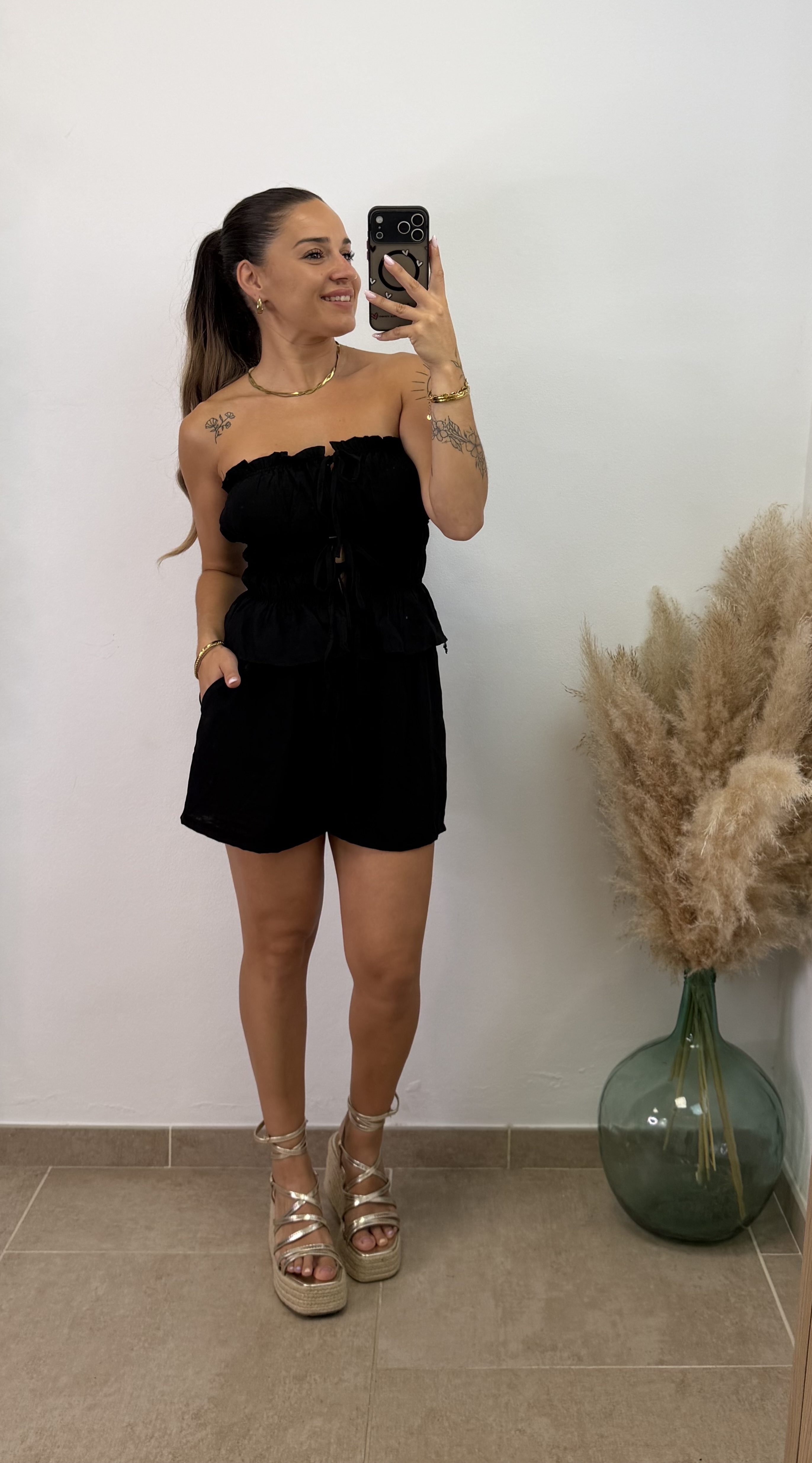 Conjunto palabra de honor dos piezas I Negro