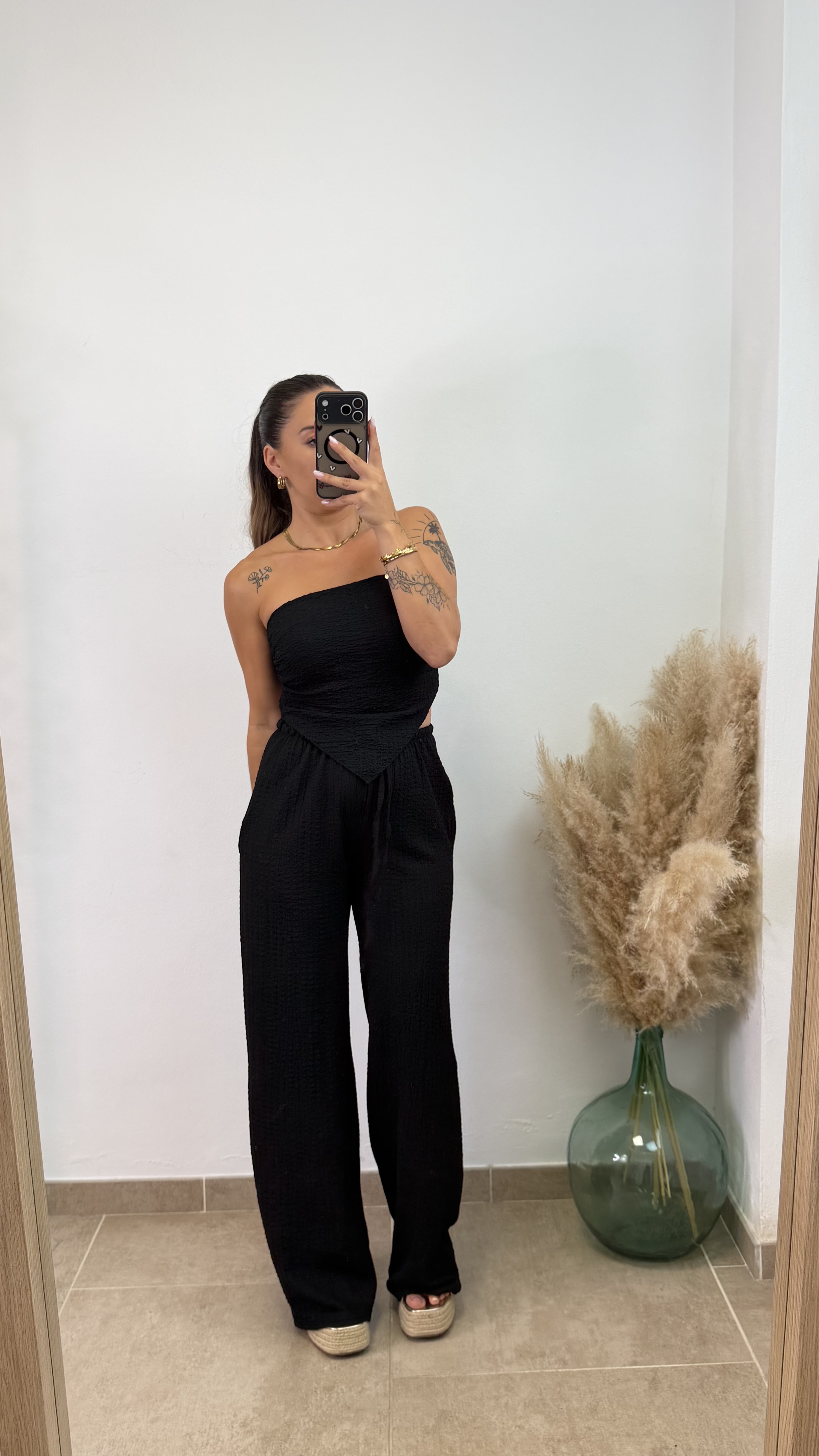 Conjunto bámbula con pañuelo I Negro - Imagen 4