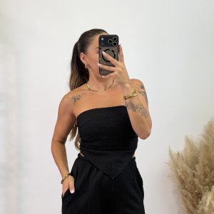 Conjunto bámbula con pañuelo I Negro - Imagen 3