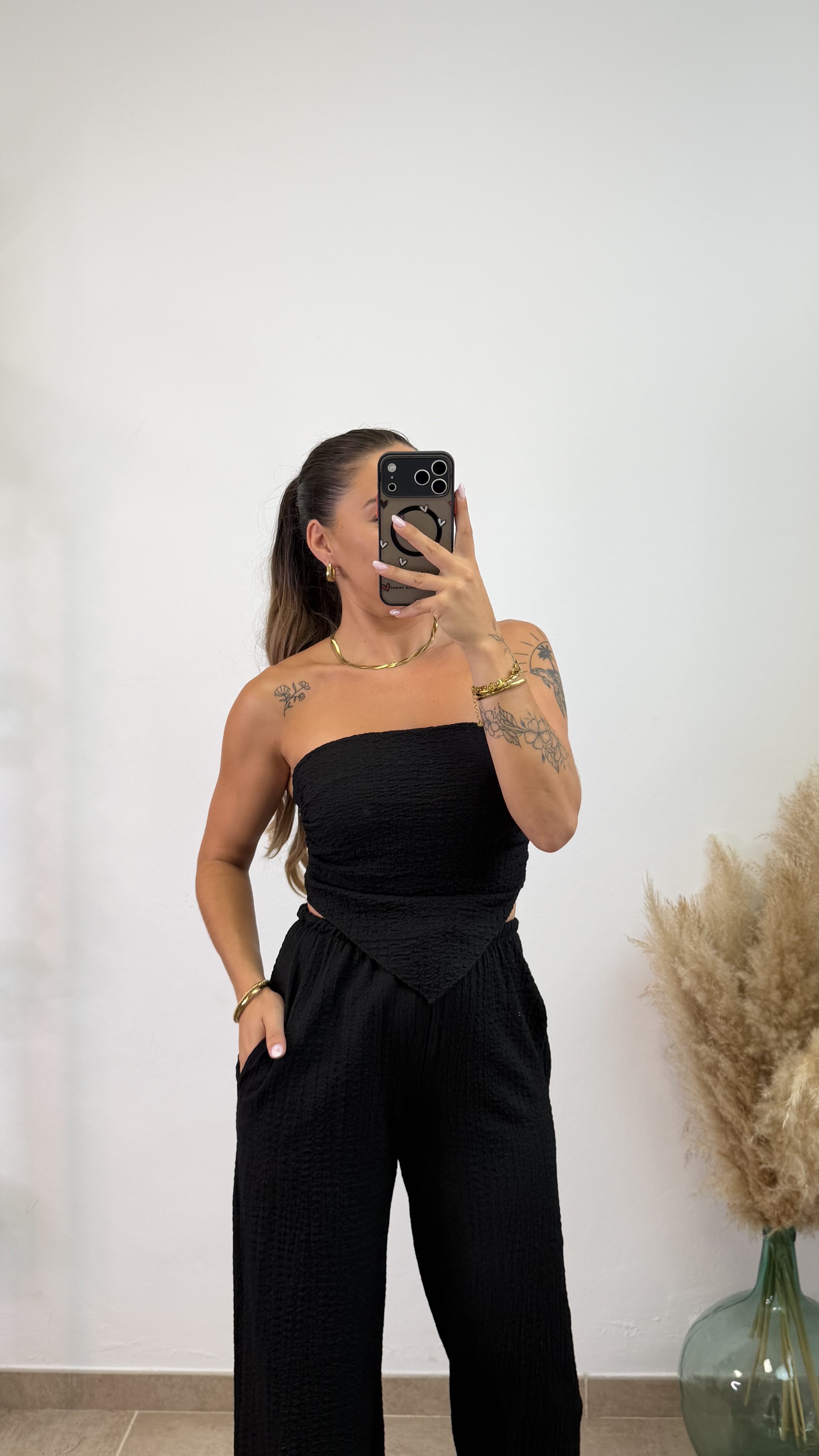 Conjunto bámbula con pañuelo I Negro - Imagen 3