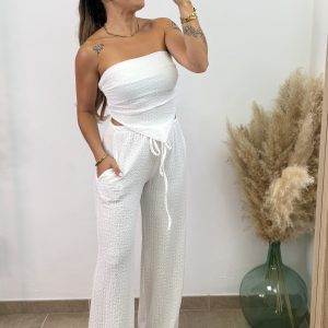 Conjunto bámbula con pañuelo I Blanco