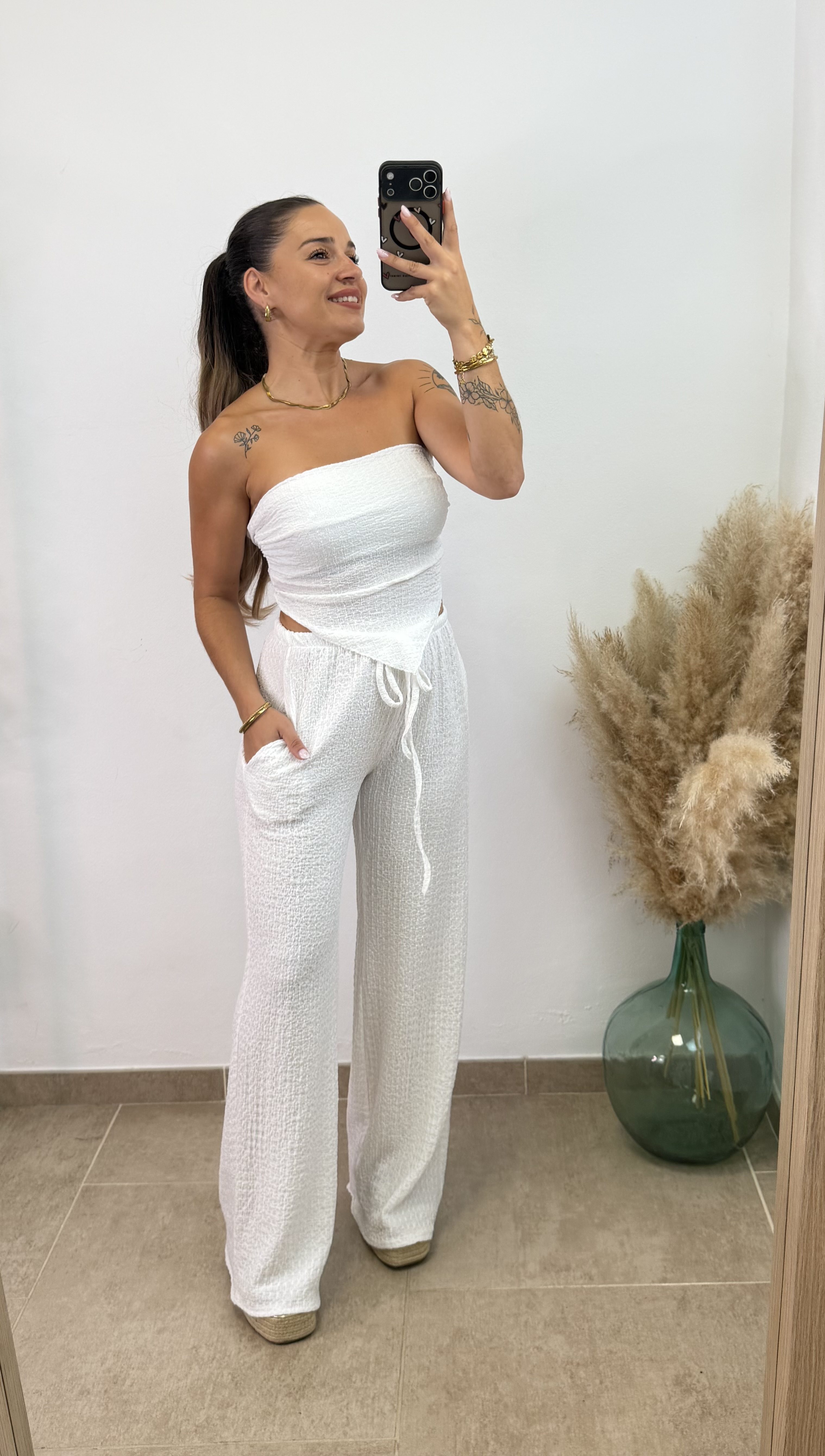 Conjunto bámbula con pañuelo I Blanco