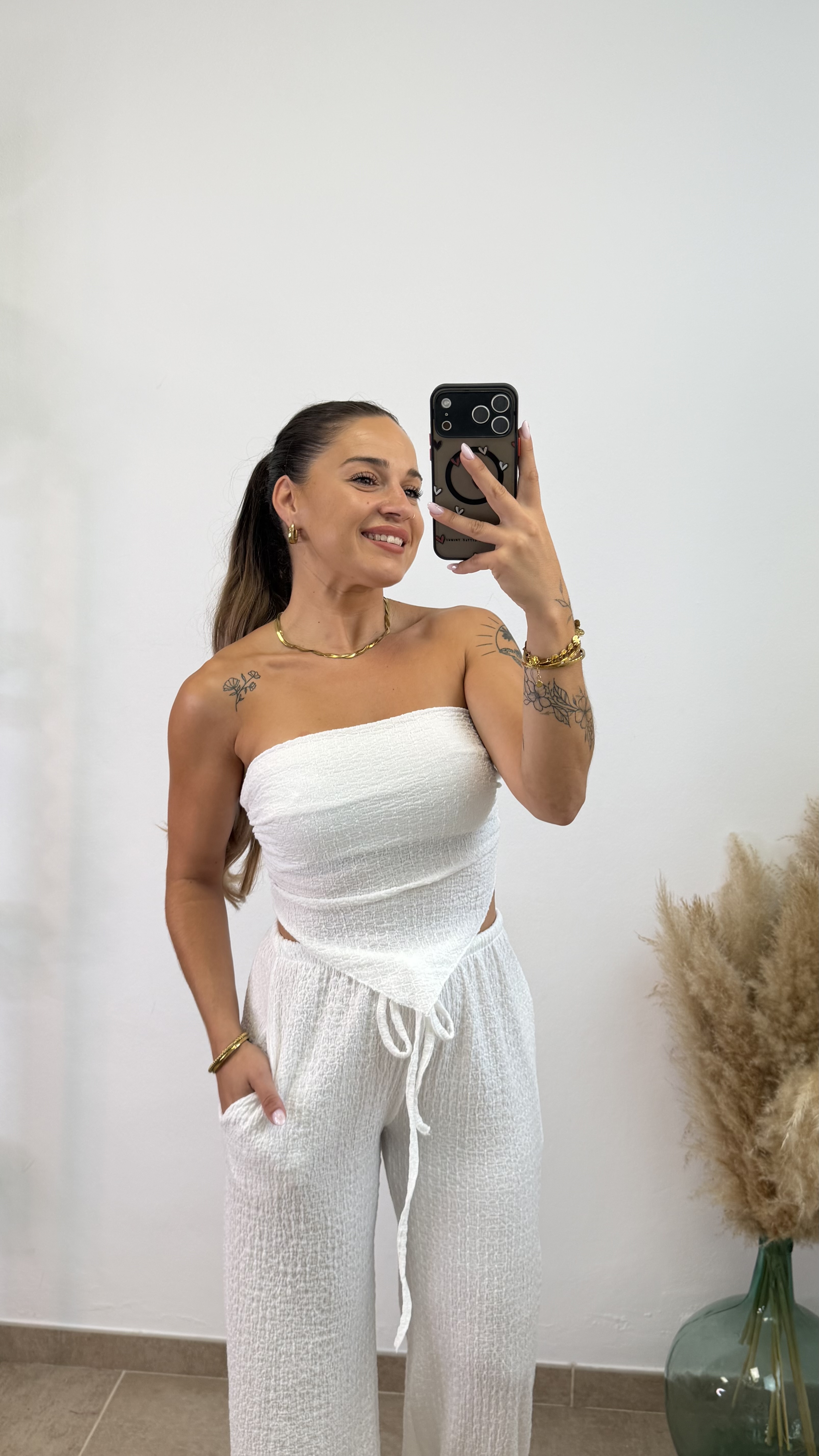 Conjunto bámbula con pañuelo I Blanco - Imagen 3