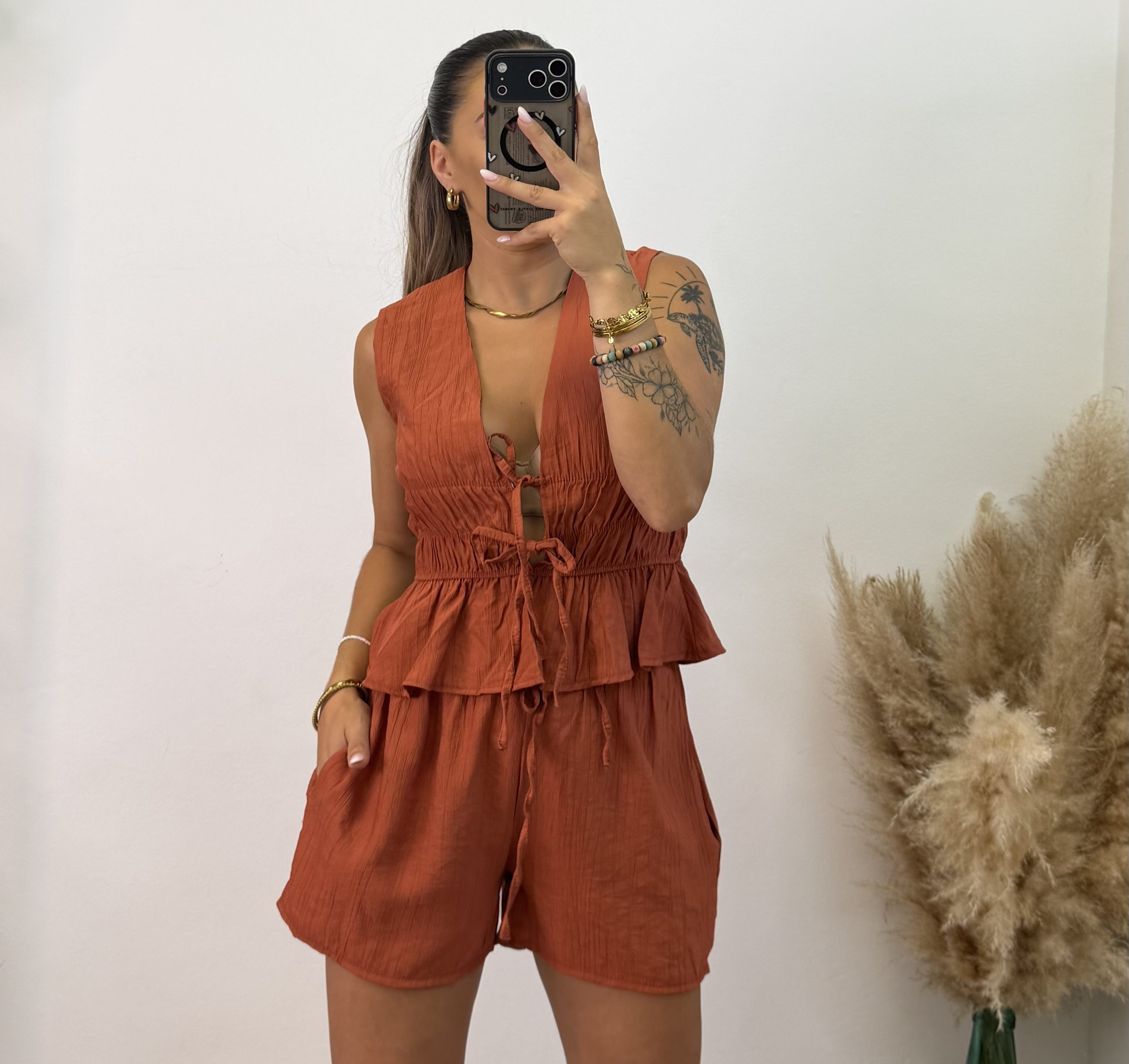 Pantalón Algodón Corto - Teja PREVENTA