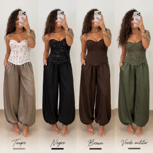 Pantalón raso botón