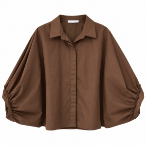 Alternative view of Camisa murciélago - Chocolate